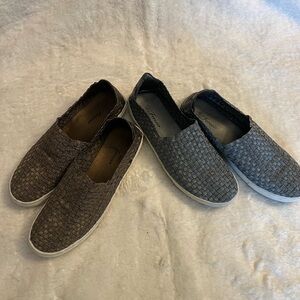 Forever Link Women's Woven Slip-On Sneakers - Bronze and Pewter Metallic